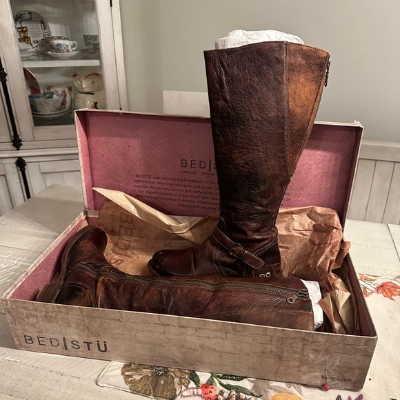 Bed Stu Glaye WIDE CALF Teak Rustic Size 9 - Picture 9 of 12